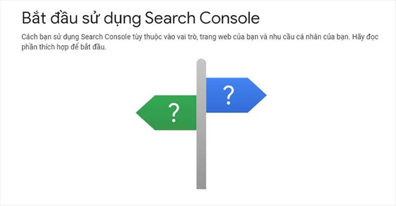 Bắt đầu sử dụng Search Console cho quản trị viên trang web